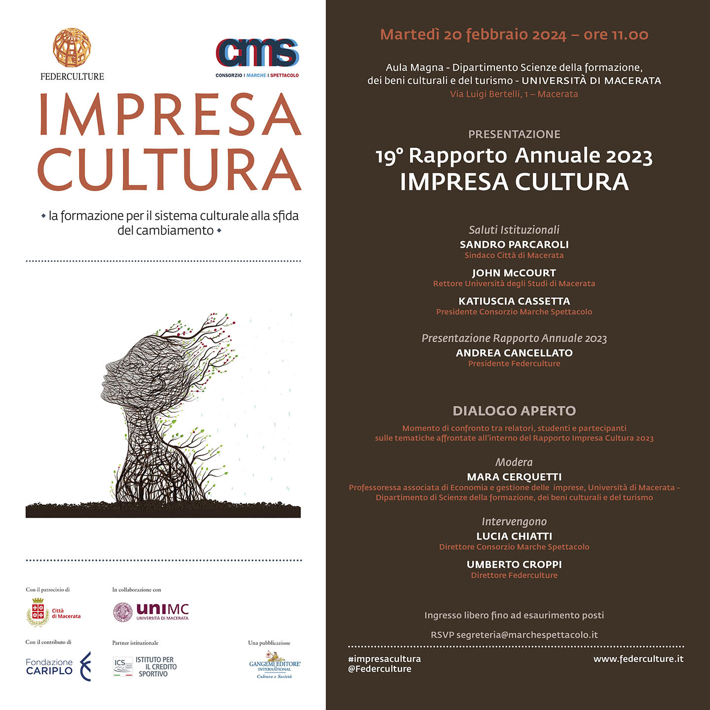 Presentazione 19° Rapporto Annuale 2023 IMPRESA CULTURA