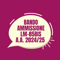 [LM-85bis] Ammissione a.a. 2024/25 - avviso III scorrimento ex art. 13 del bando