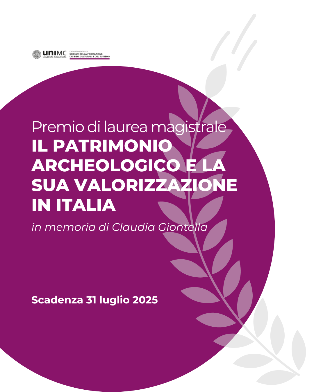 Bando competitivo Premio per tesi di laurea magistrale