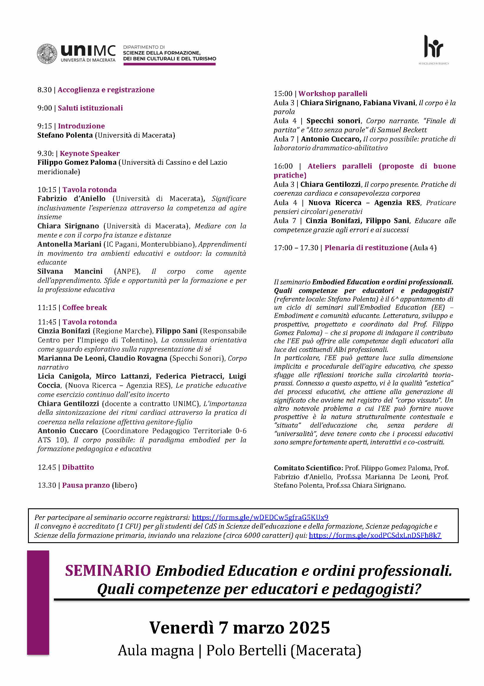 Embodied Education e ordini professionali. Quali competenze per educatori e pedagogisti?