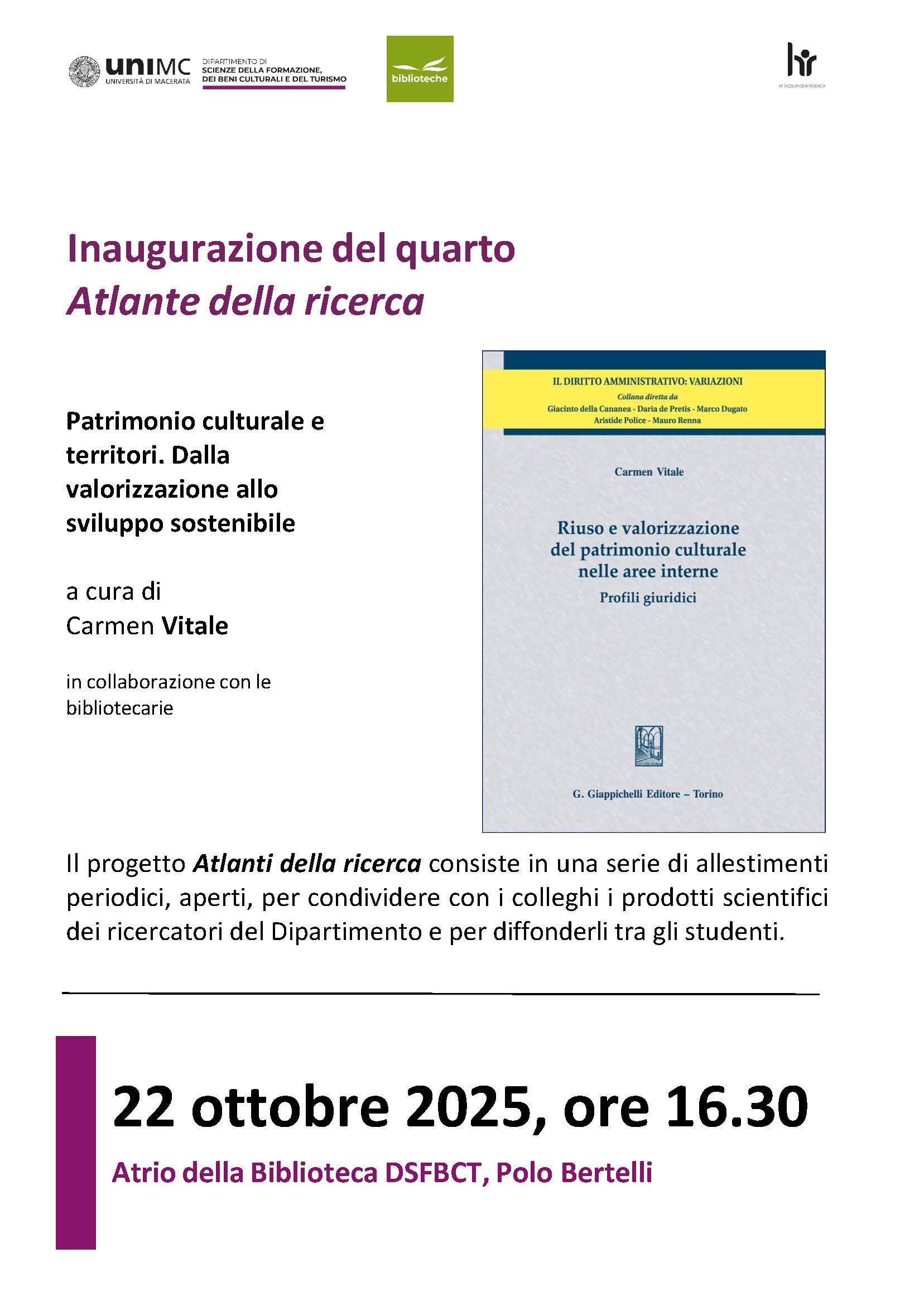 Inaugurazione del quarto Atlante della ricerca