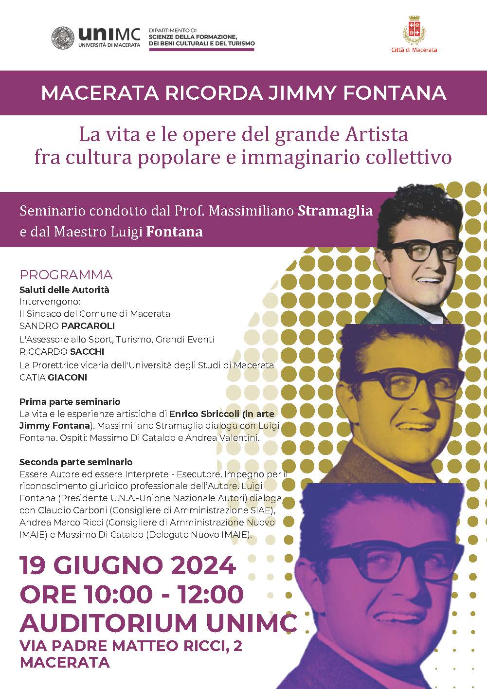 MACERATA RICORDA JIMMY FONTANA