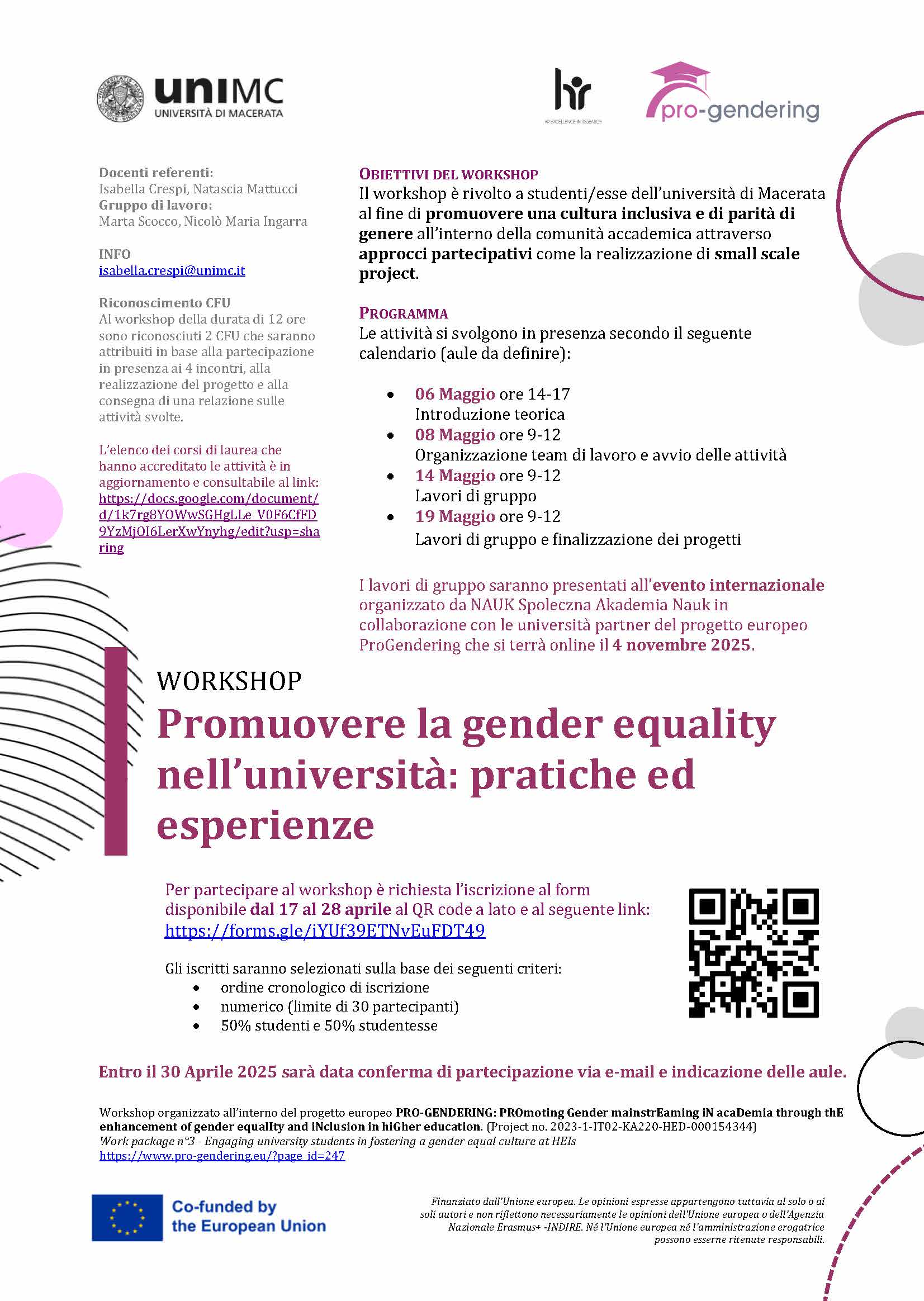 Promuovere la gender equality nell’università: pratiche ed esperienze