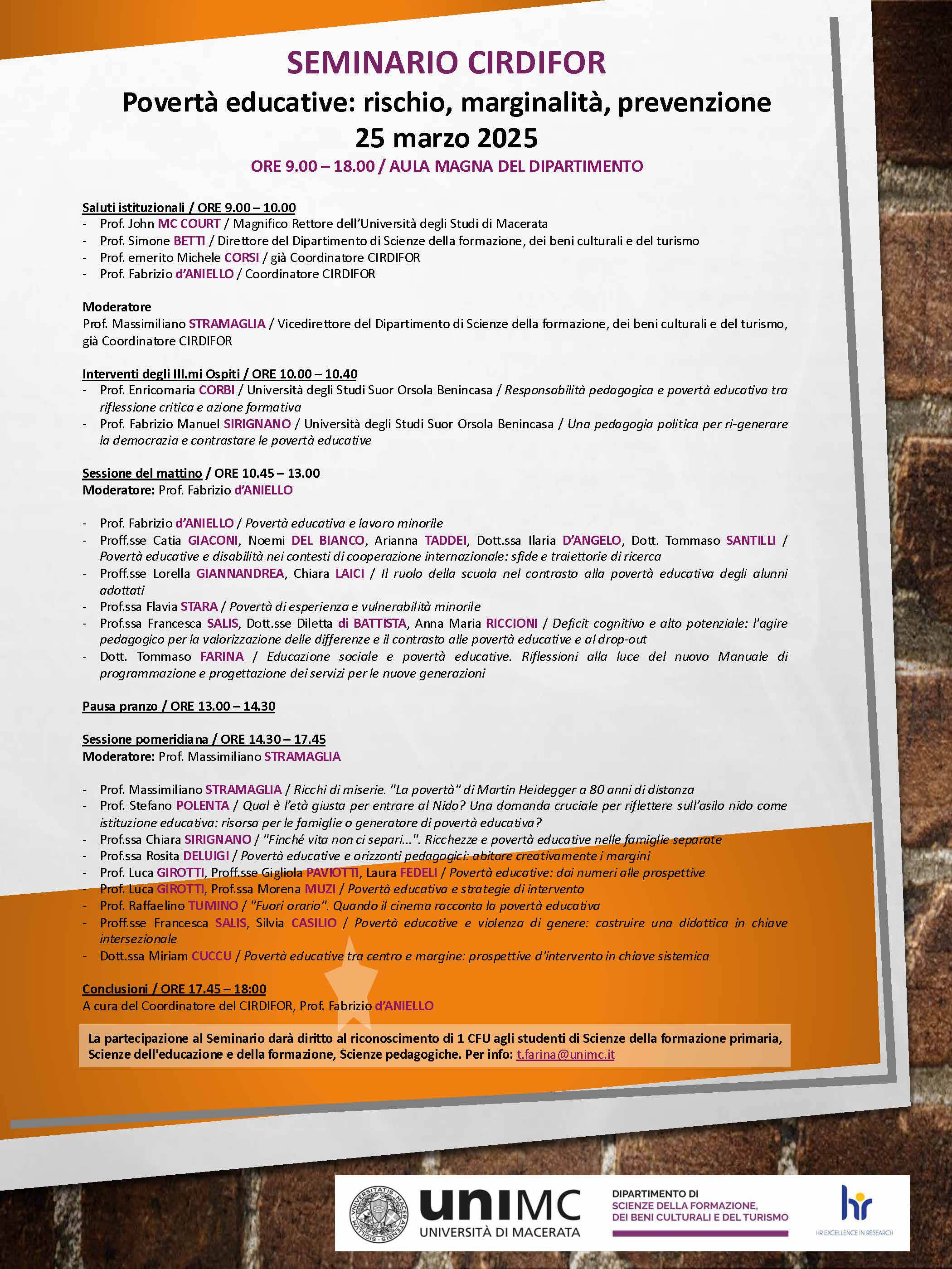 Seminario CIRDIFOR