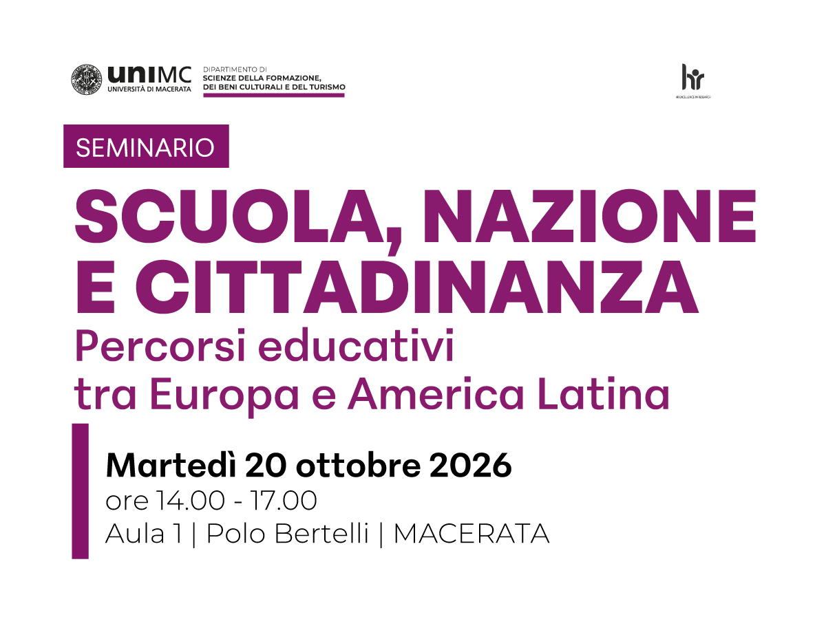 Seminario: "Scuola, nazione e cittadinanza. Percorsi educativi tra Europa e America Latina"