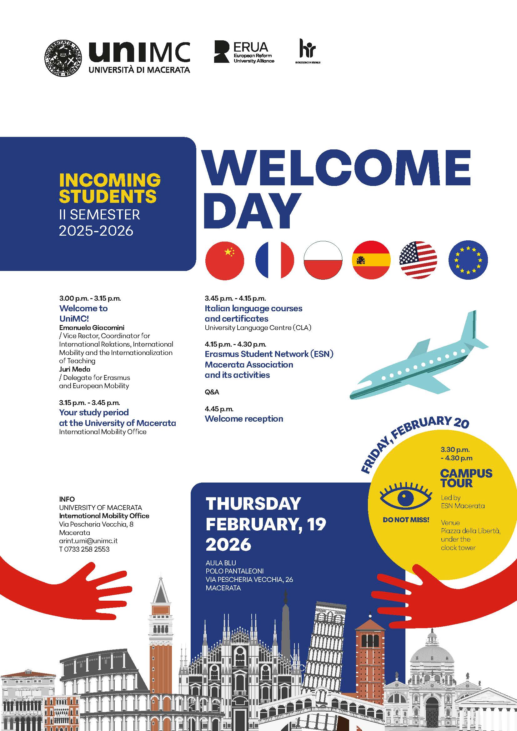 WELCOME DAY INCOMING STUDENTS II SEMESTER 2025-2026